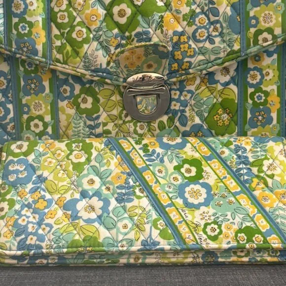 VERA BRADLEY BRIEFCASE TOTE WALLET COMBO - Picture 2 of 16